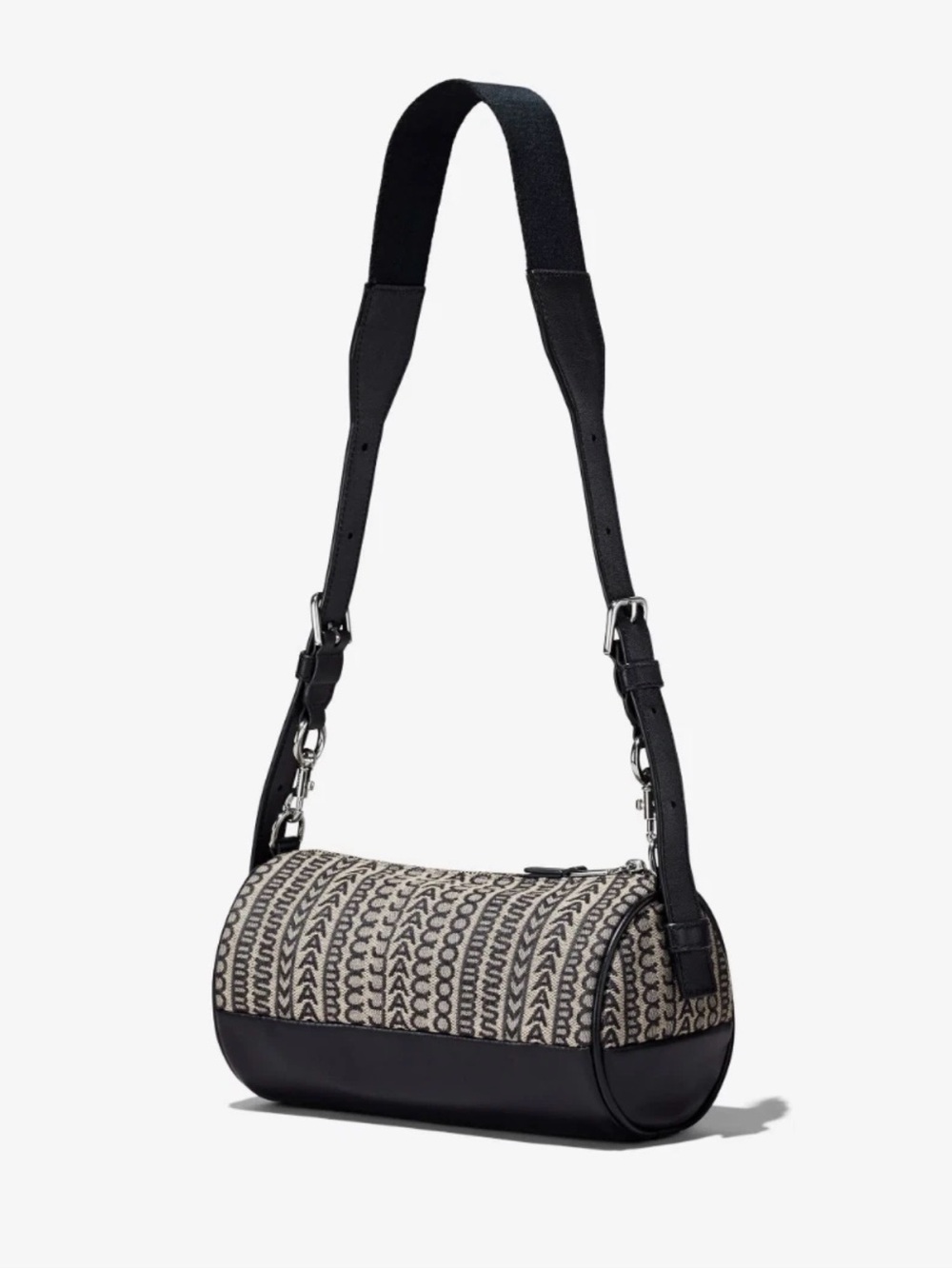 Marc Jacobs Monogram Jacquard Leather Barrel Shoulder Crossbody Bag NWT